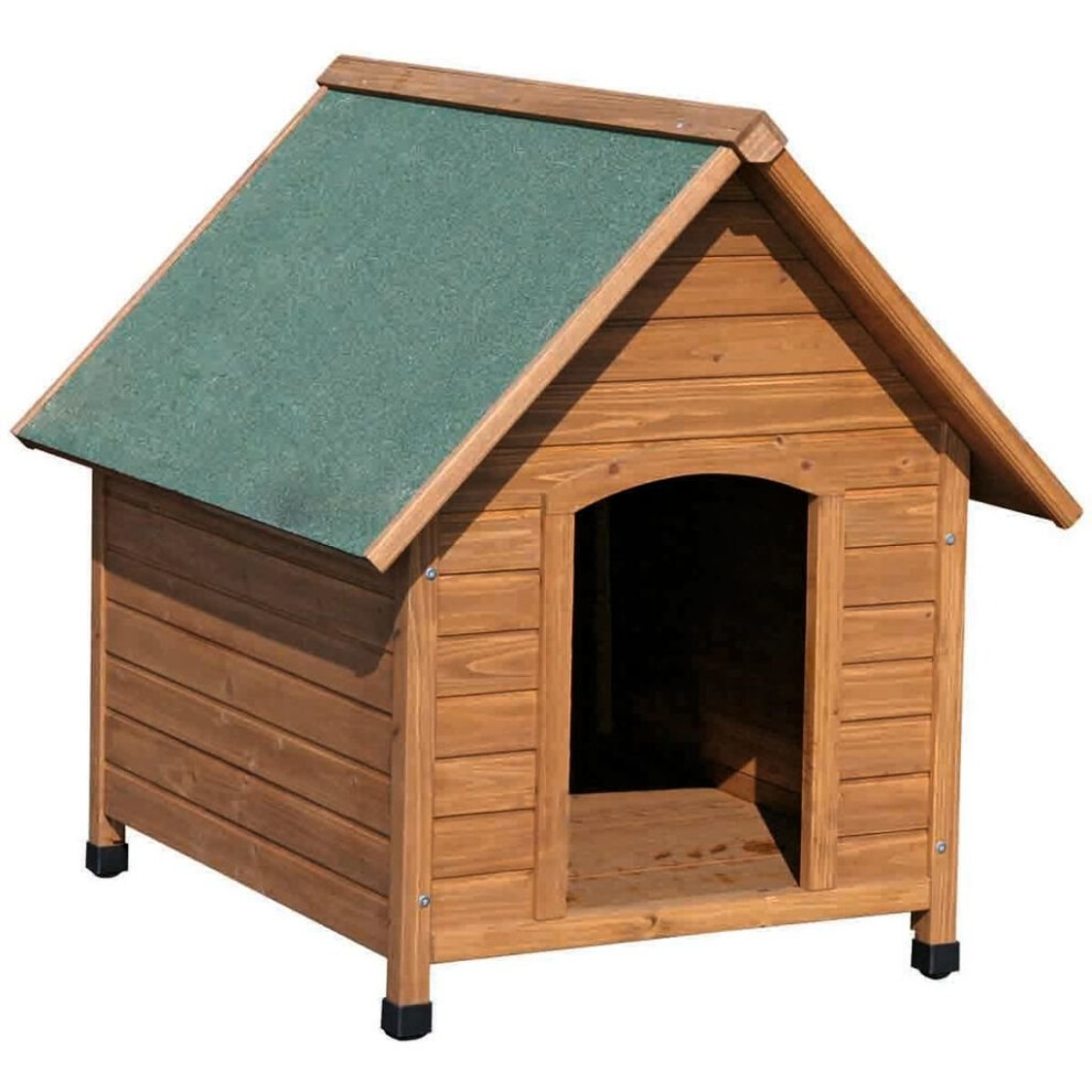 Kerbl Dog Kennel House Pet Cabin Indoor Outdoor Shelter Brown and Green 82394