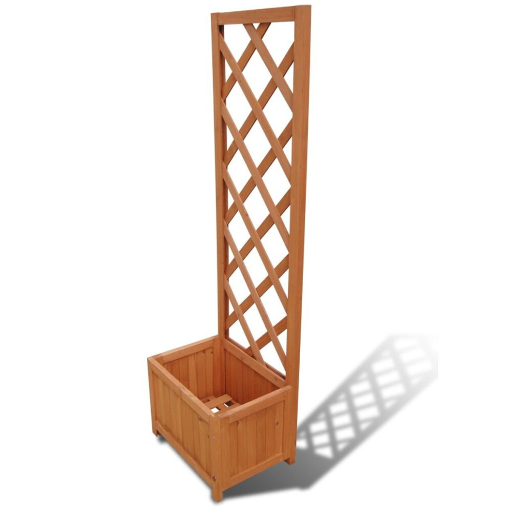vidaXL Solid Wood Trellis Planter 40x30x135cm Garden Flower Pot Box Climbing