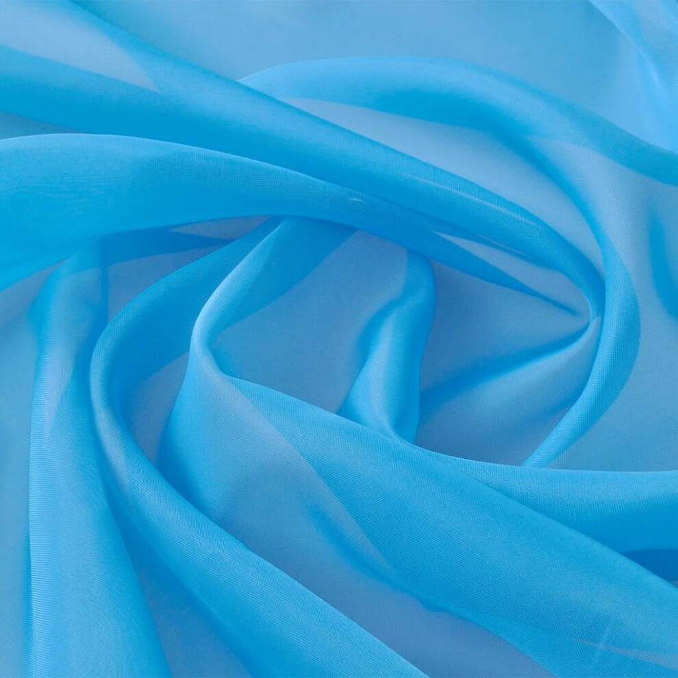 vidaXL Voile Fabric 1.45 x 20 m Turquoise Wedding Fashion Craft Material Dress