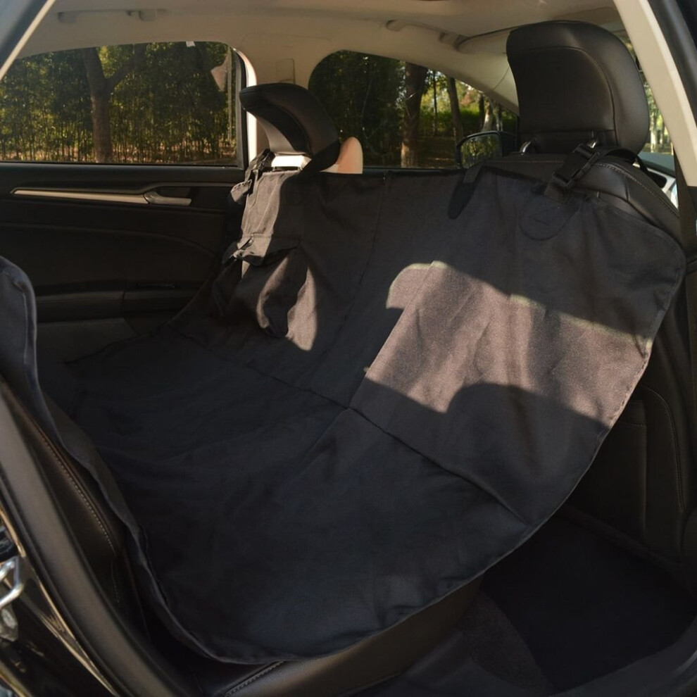 vidaXL Pet Dog Cat Rear Vehicle Car Auto Seat Cover Back Protection Mat Black