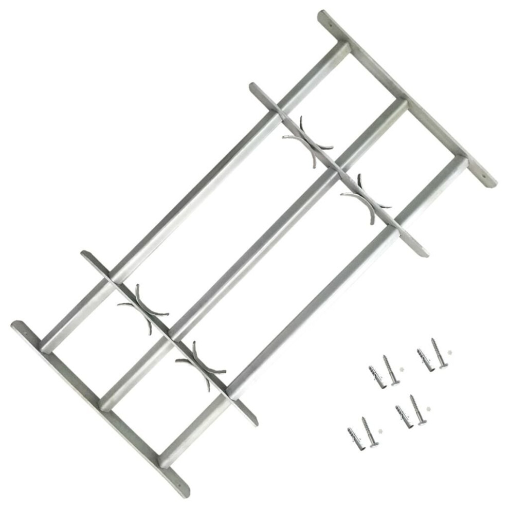 Vidaxl Adjustable Security Grille For Windows With 3 Crossbar 1000-1500Mm Safe