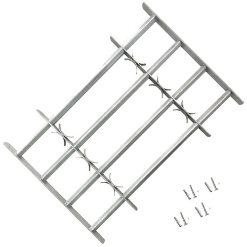 VidaXL vidaXL Adjustable Security Grille for Windows with 4 Crossbar 1000-1500mm Safe