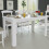 VidaXL vidaXL Large White Contemporary Dining Table 2