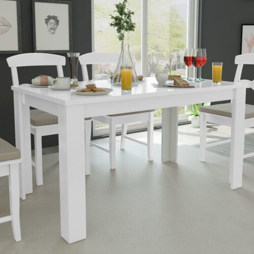 VidaXL vidaXL Large White Contemporary Dining Table 1