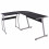VidaXL vidaXL Black L-Shaped Corner Desk | Home Workstation 1