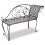 VidaXL vidaXL Garden Chaise Lounge 128cm Steel Antique Brown Outdoor Bench Seat Chair 1
