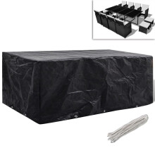 vidaXL Garden Furniture Cover 8 Person Water-resistant Film 10 Eyelets 229x113cm