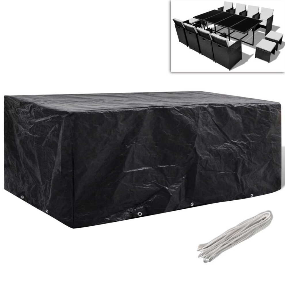 vidaXL Garden Furniture Cover 8 Person Water-resistant Film 10 Eyelets 229x113cm