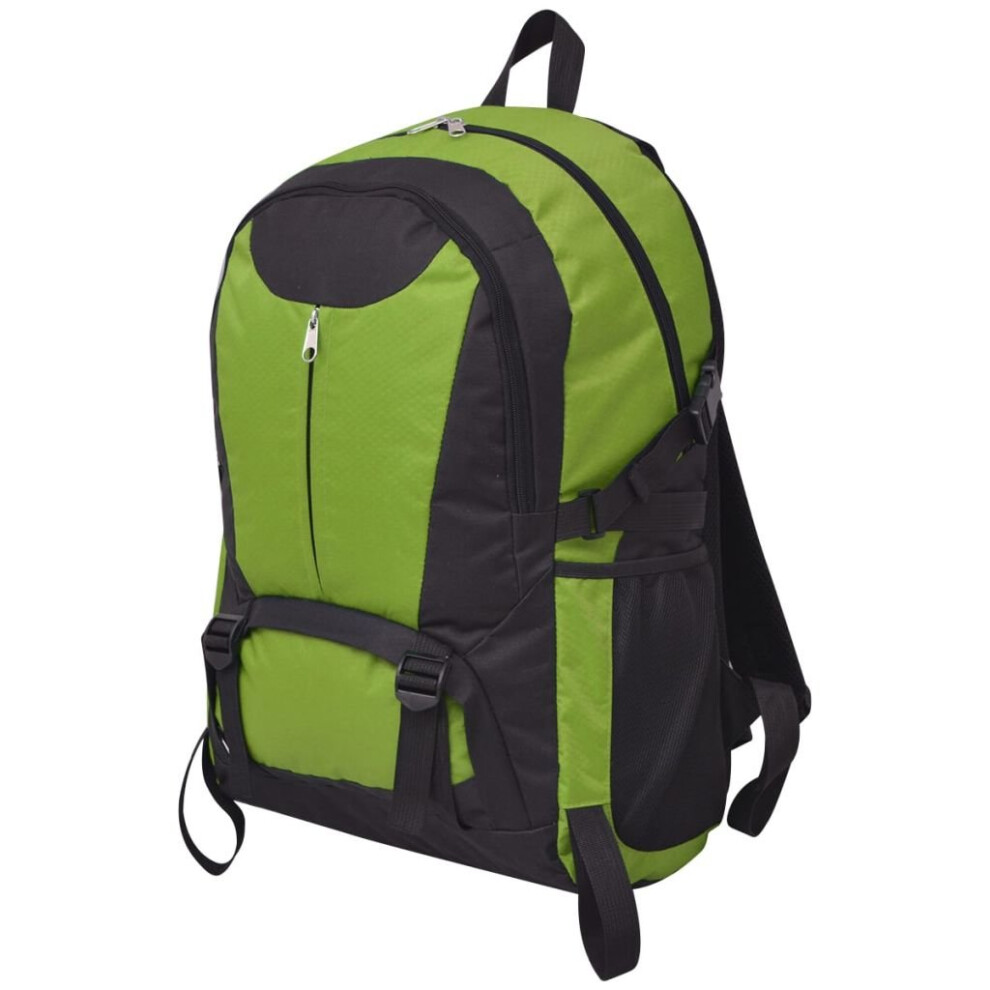 Vidaxl Travel Hiking Camping Backpack Rucksack Luggage Waterproof 40 L Black And Green Green,Black