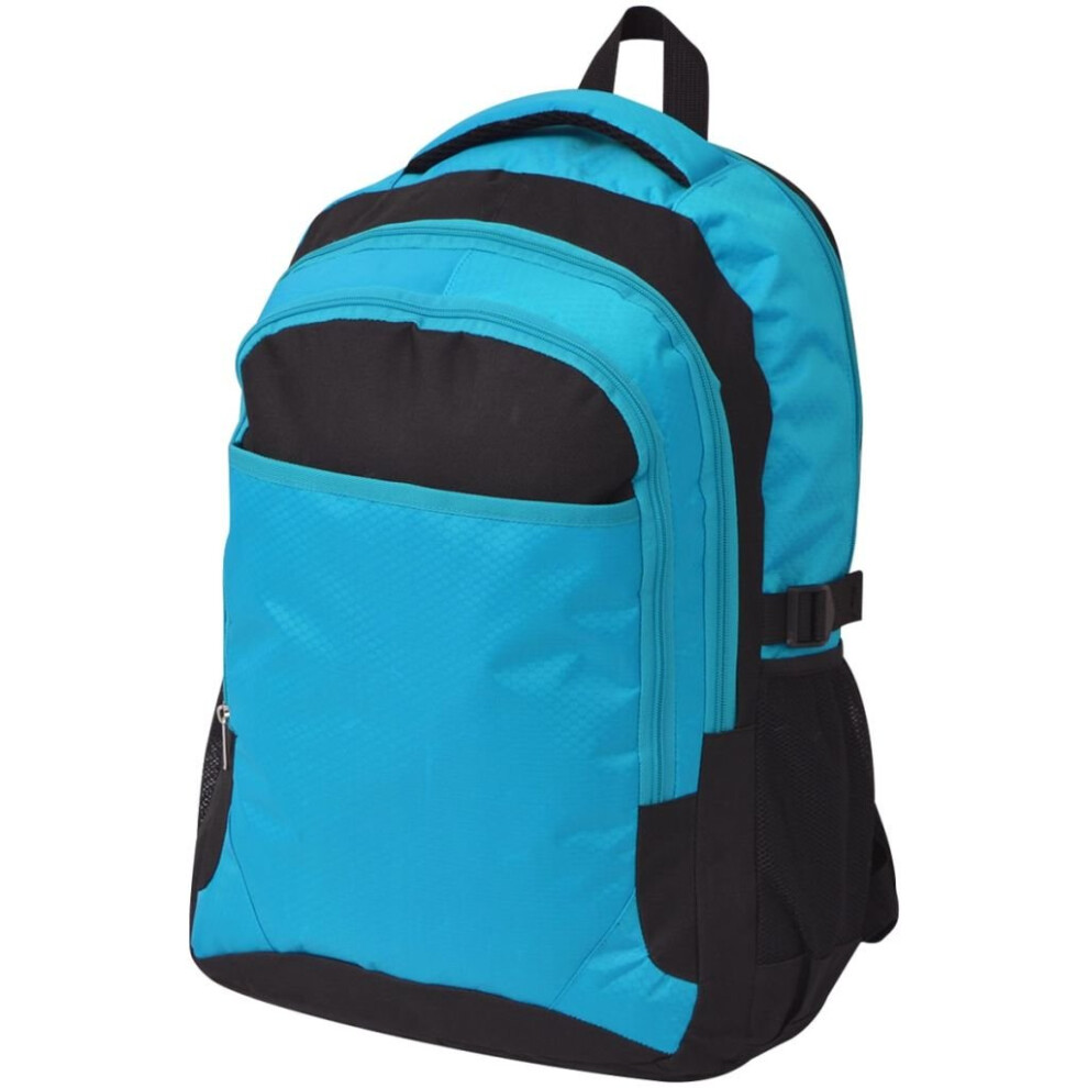 Vidaxl Travel Hiking Camping Backpack Rucksack Luggage Waterproof 40 L Black And Blue Blue,Black