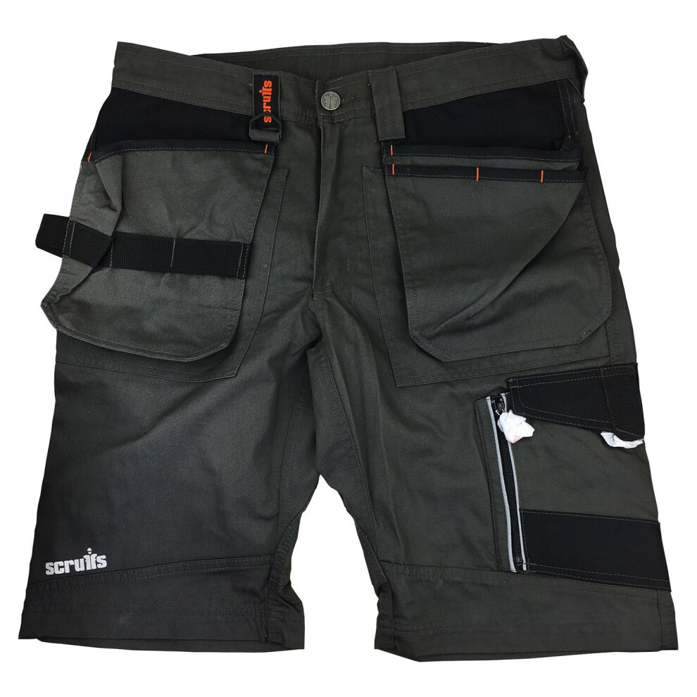 (32in Waist) Scruffs Trade Work Shorts Slate Grey