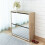 VidaXL vidaXL Shoe Cabinet 2-Layer Mirror Oak Storage Organiser Pull-down Drawer 1