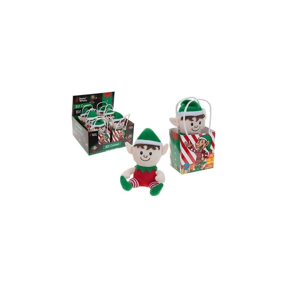 Christmas Elf In A Bag 19cm Plush Sitting Elf Great Xmas Gift - Novelty 6 15cm -  elf christmas bag sitting gift novelty 6 15cm 19cm plush great xmas
