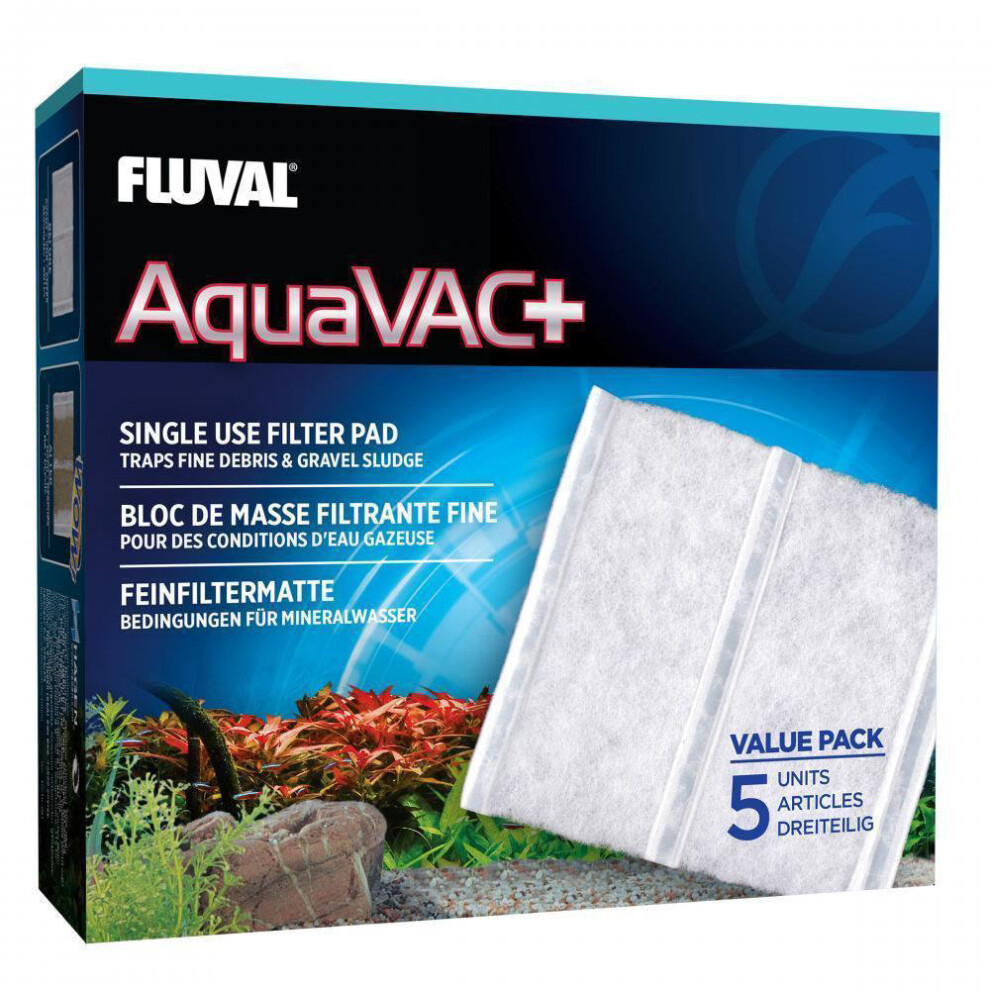 Fluval AquaVAC+ Replacement Fine Filter Pad x5