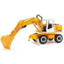 Liebherr Graafmachine - BRUDER - Model 2426 - Articulerende arm - Stabilisatoren - Geel en Zwart
