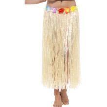 Smiffy's Women's Natural Hawaiian Hula Skirt - Fancy Dress Flowers Grass Ladies - skirt hawaiian fancy dress flowers grass ladies