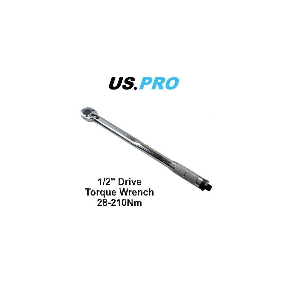 US PRO 1/2 dr Click Torque Ratchet Wrench 28-210 Nm 6769