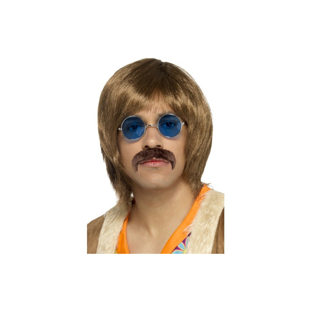 Smiffy's 45169 60's Hippie Kit (one Size) - Dress Wig Fancy Mens 60s 1960s -  dress wig hippie fancy mens 60s 1960s groovy adult costume kit hippy