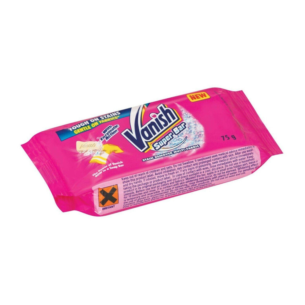75 g Vanish Super Soap Bar Stain Remover Treatment with Enzymatic Action