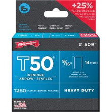 9/16" Box Of 1250 T50 Staples - Arrow 14mm 916in -  staples arrow t50 1250 14mm box 916in