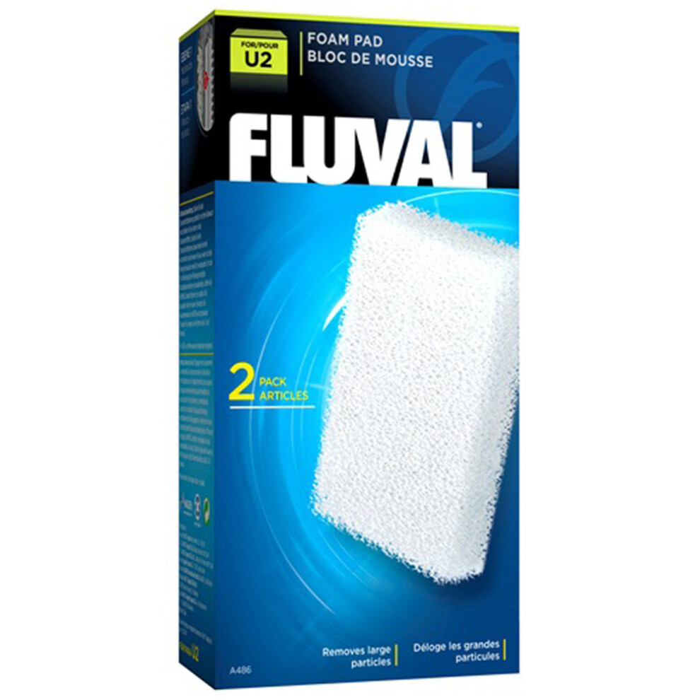 Fluval U2 Aquarium Stage 1 Filter Foam Pads (2 Pack)