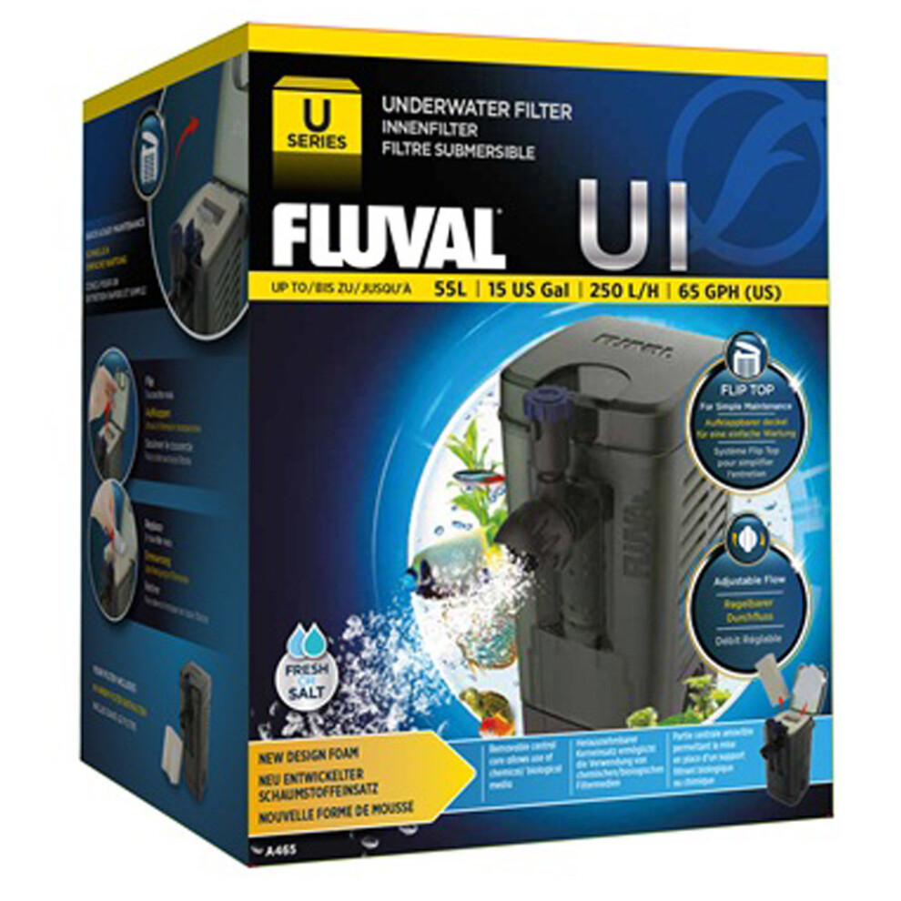 Fluval U1 Aquarium Internal Filter 250L/h For Tanks Up To 55L