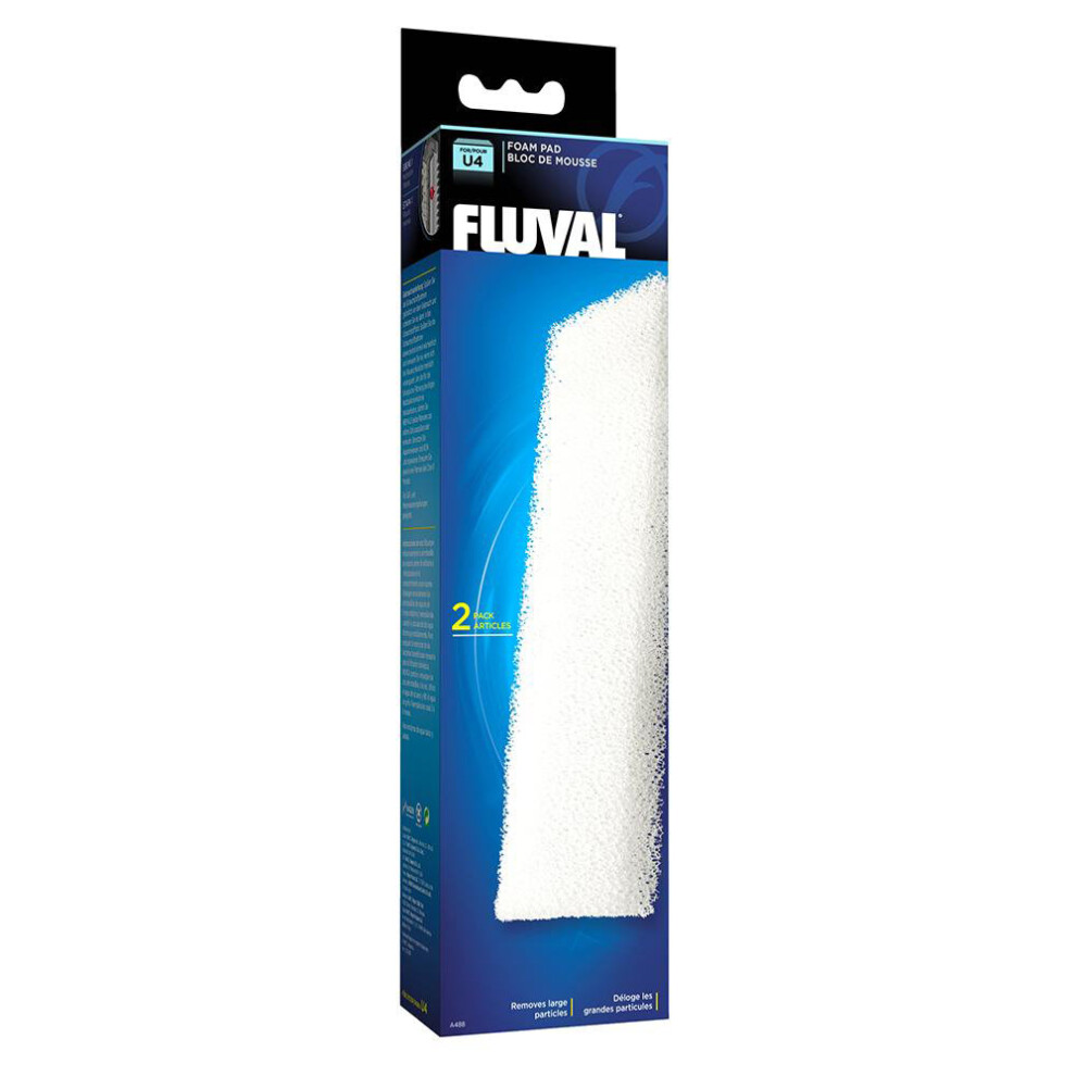 Fluval U4 Aquarium Stage 1 Filter Foam Pads (2 Pack)
