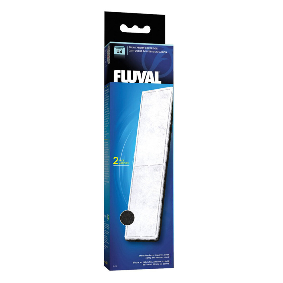 Fluval U4 Aquarium Stage 2 Poly Carbon Cartridge (2 Pack)