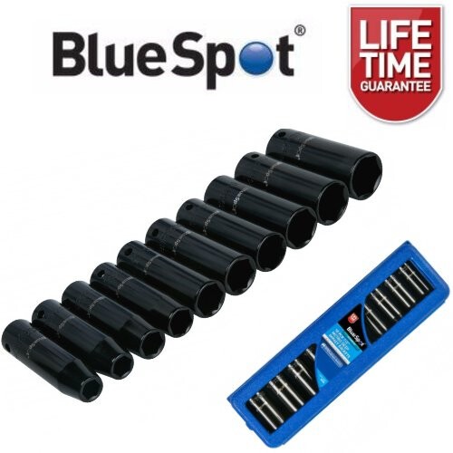 BlueSpot BlueSpot 10 Piece 1/2" Drive Metric Deep Impact Socket Set 10 - 24mm