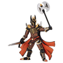 Papo Figur Ritter mit dreifacher Streitaxt Schwarz/Orange
