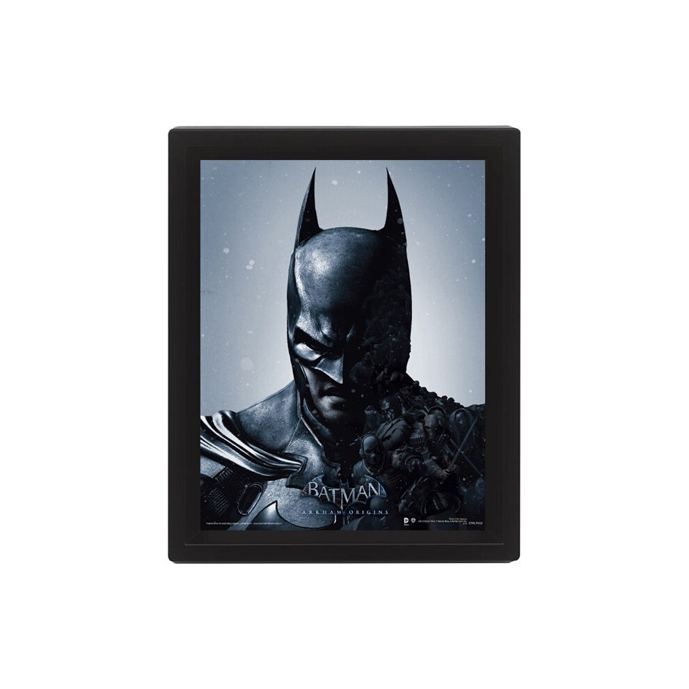 Batman Arkham Origins (batman/joker) - Joker 3d Picture 2 Faces Dimension Box -  batman joker 3d picture 2 faces dimension box frame new ready hang