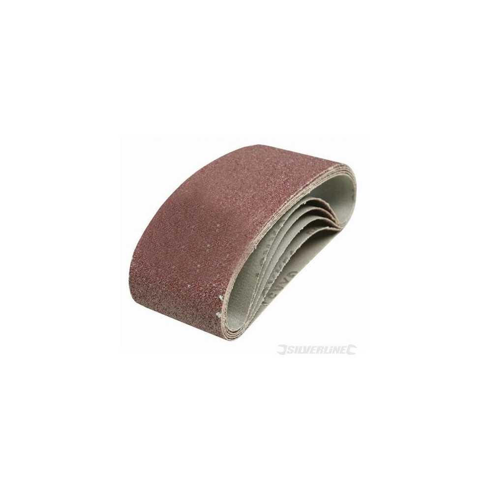 Silverline Sanding Belts 75 x 533mm 5pk 120 Grit - 625574 Sander -  sanding belts x 75 120 grit silverline 533mm 625574 5pk sander