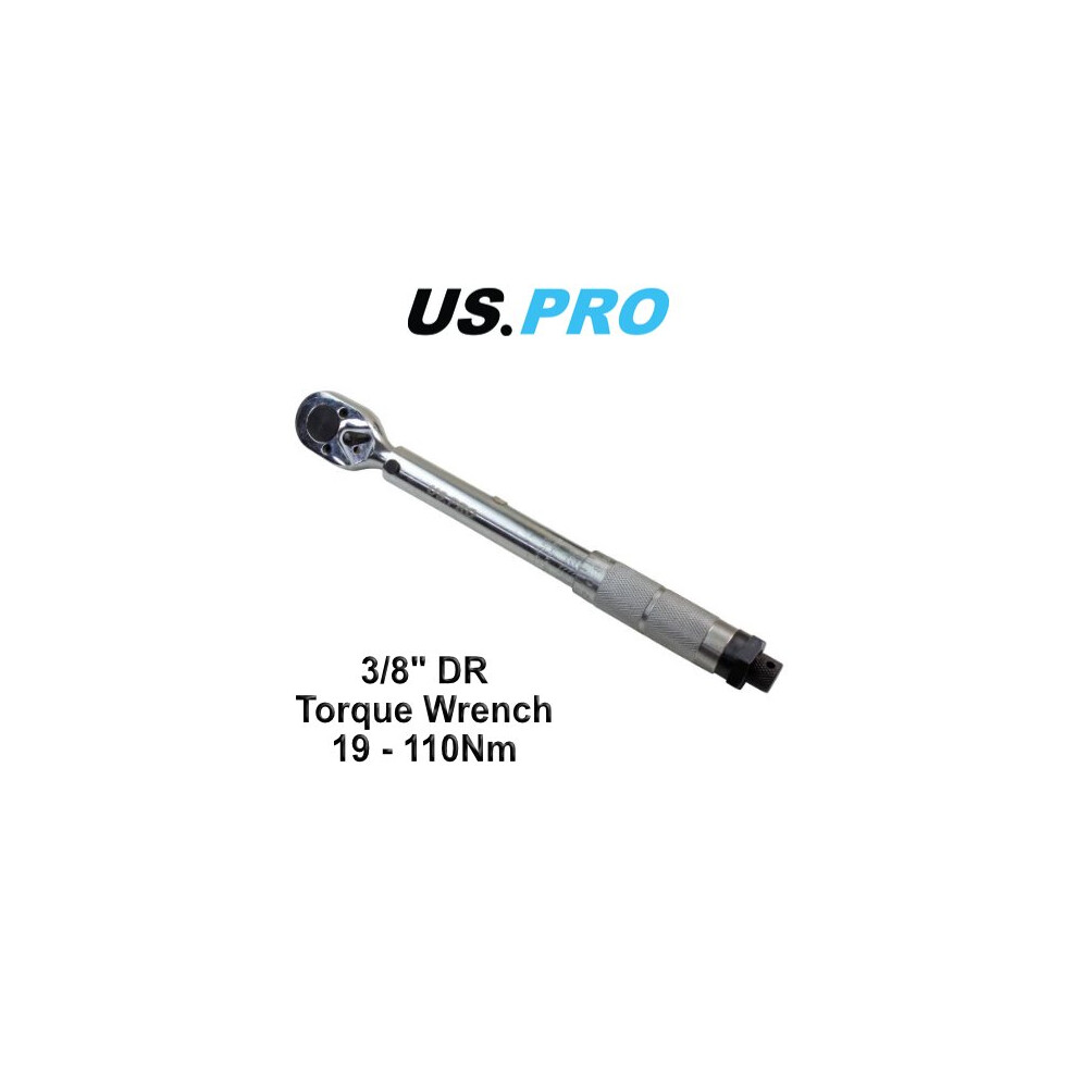 US PRO 3/8dr Click Torque Wrench 19-110Nm 6770