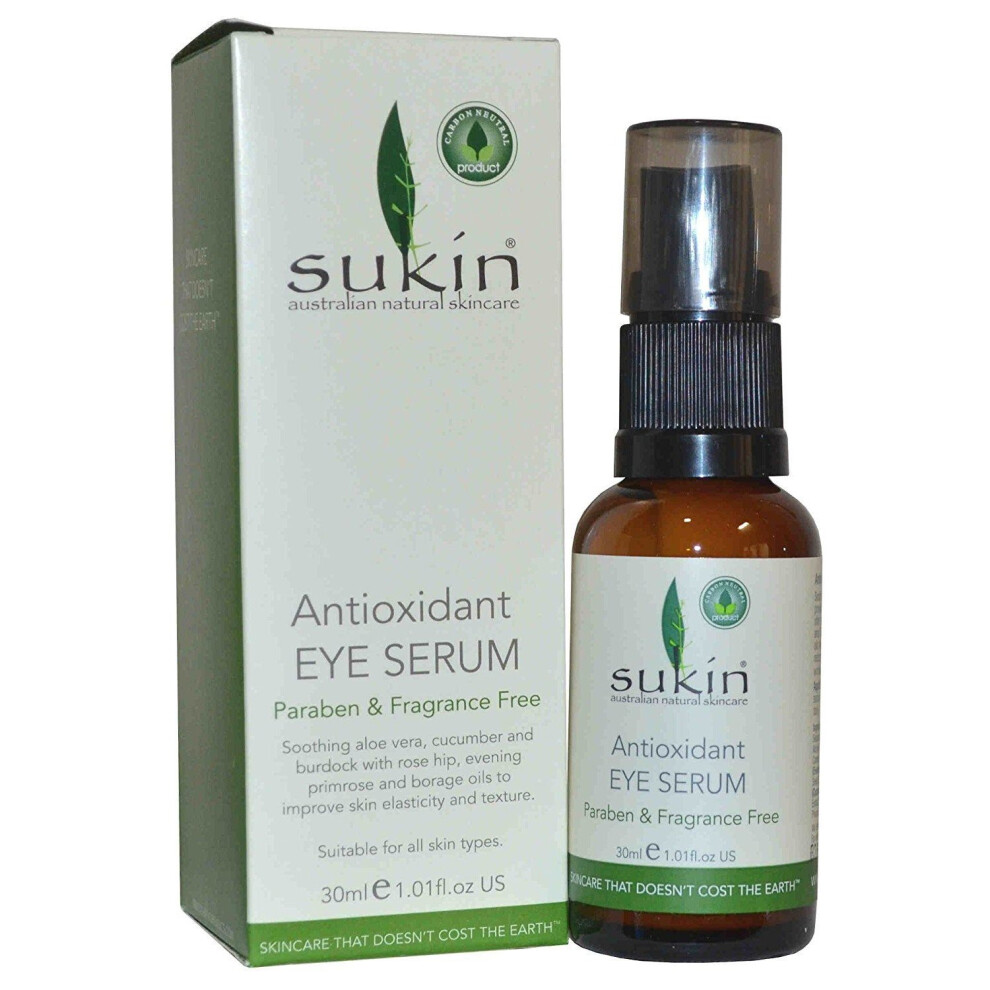 Sukin Antioxidant Eye Serum 30ml Fragrance & Paraben Free