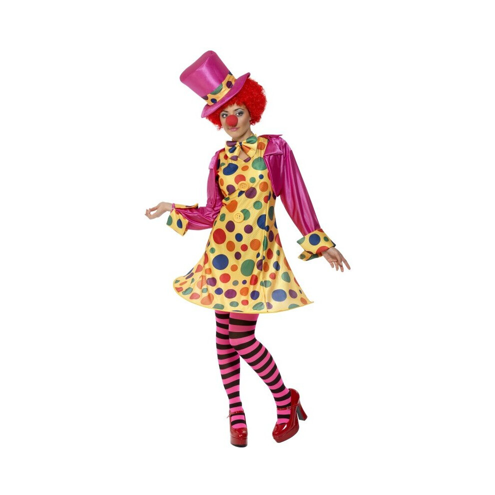 (XL) Clown Lady Fancy Dress Costume Ladies Womens Female Circus Outfit
