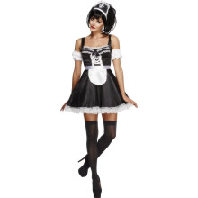 Sexy maid costume with bodice for women