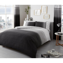 (Double) Urban Ombre grey cotton blend duvet cover
