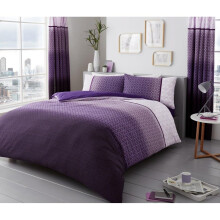 (Double) Urban Ombre purple cotton blend duvet cover