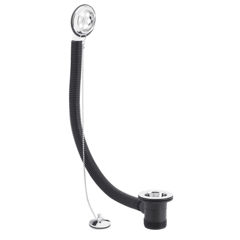 Bath Retainer waste plug and chain with parking socket