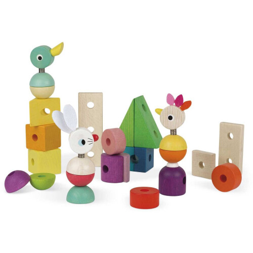 Janod Janod Zigolos Giant Multicolour Train - Plush Soft Toy 1
