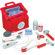 Dokterskoffer - LE TOY VAN - Speelgoed voor imitatie - Unisex - Blauw, rood en wit