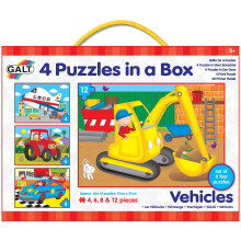Galt 4 Puzzles In A Box Vehicles
