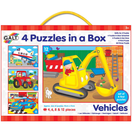 Galt Galt 4 Puzzles In A Box Vehicles