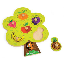 Janod Fruit Tree Puzzle - Plush Soft Toy