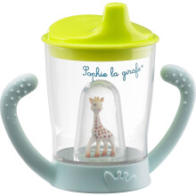 Auslaufsichere Tasse - SOPHIE DIE GIRAFFE - Ergonomischer Schnabel - 2 Griffe - Auslaufsichere Ventil