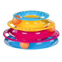 Trixie Play Tower Plastic Diameter 25 cm/13 cm - Cat Balls Toy Catch Kitten New -  cat balls trixie toy catch kitten plastic new