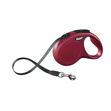 Flexi New Classic Retractable Lead Tape, Small, 5m, 15kg, Red - Tape Dog Small - flexi tape classic lead retractable dog new small red 5m 15kg