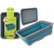 Summit Pop Folding Wash Basin Blue Camping Caravan Hygeine Sink Portable - Up - summit pop wash basin folding blue camping caravan up
