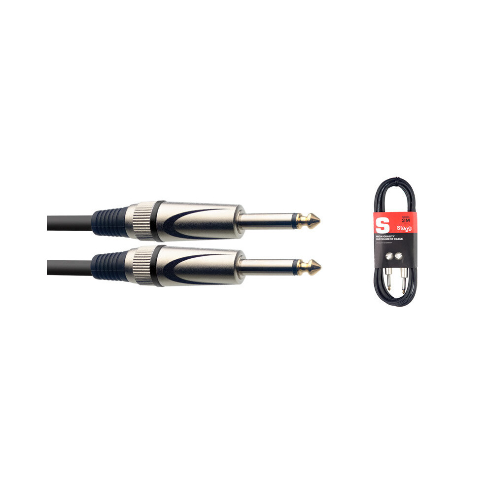 Stagg SGC1,5DL 1.5m/5ft 1/4 inch Jack to Jack Instrument Cable