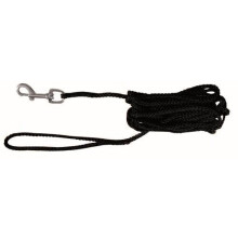 Trixie Dog Tracking Lead, Ideal For Command Training, 15 M/ø 5mm, Black - Lead -  lead tracking dog training black trixie 15m nylon long hunting